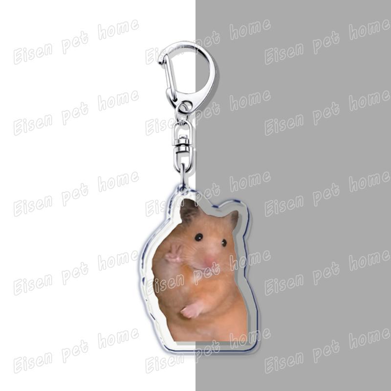 Cute Hamster Keychains for Accessories Bag Wiwiwi Cat OIIA OIIA Meme Uia Meow Car Key Chain Ring Jewelry Gifts Keyrings