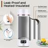 Travel Portable Electric Kettle,Tea Coffee Kettle, Boiled Water Kettle for Rapid Heating & Boiling, Leak Proof & Heated-Insulated, 450mL & 304