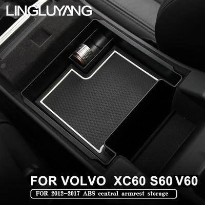 Car Styling ABS Central Armrest Storage Box Pallet Container for Volvo Xc60 S60 V60 Auto Accessories 2010-2017