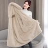 Winter new long pie to overcome fashion versatile cotton-padded clothes double-sided wear women's thin coat tide