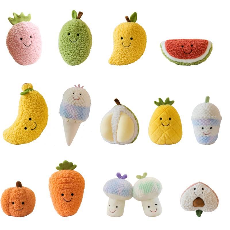 Realistic New Fruit And Vegetable Plush Toys For Kids Birthday Gifts