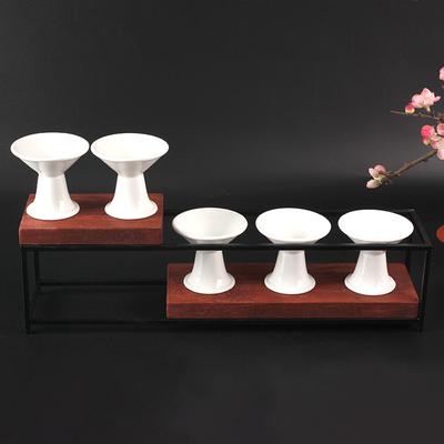 New Chinese Style Tea Room Wine Cup Tea Cup Display Rack Ornaments Model Room Exhibition Hall Desktop Jewelry Rack Soft Decorations Display