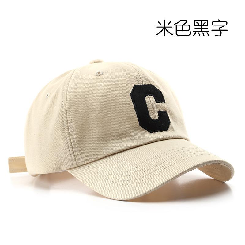 Korean Version of Fashion Trendy Retro Big C Letter Embroidered Cap Outdoor Women's Sun Protection Visor Men's Casual Baseball Cap