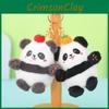 Beautiful Plush Panda Key Holder Adorable Animal Charm For Keys Bags And Purses