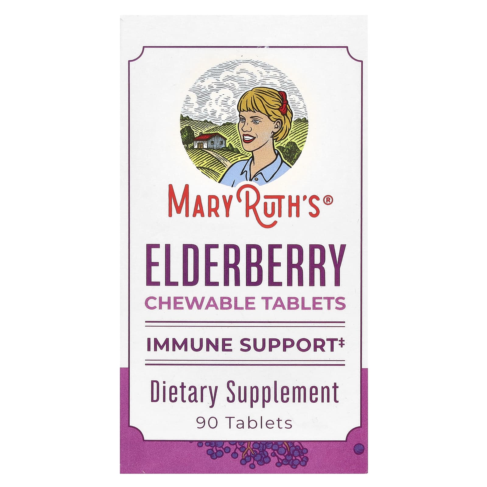 

MaryRuth s, Elderberry Chewable Tablets, 90 Tablets