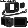 Weiche Silikon-Schutzhülle für GoPro Hero 12 11 10 9 Kamera Vollabdeckung Schale Schutzhülle mit Lanyard für GoPro 12 11 10