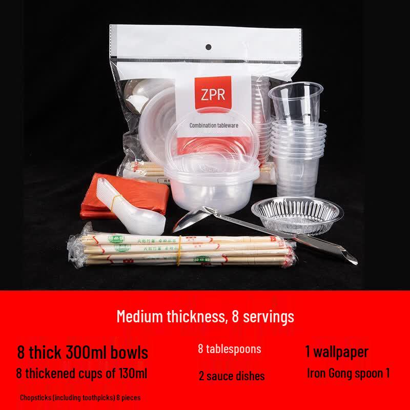 Qiwei Disposable Tableware Set - 10 Person