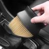 High Density Soft Bristle Car Dust Removal Brush Auto Air Conditioning Vents Interior Brush Ergonomic Handle Cleaning Brush