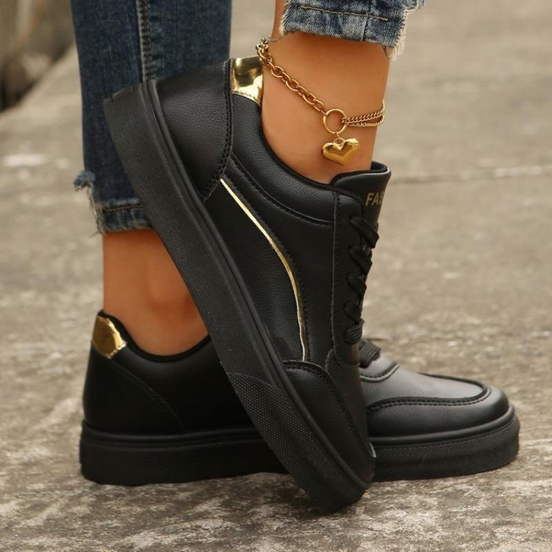 

Повседневная женская обувь большого размера, осенняя новинка, кеды TEUM, маленькие белые туфли для женщин 36 чёрный