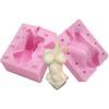 3D Doll Body Leg Arm Face Head Silicone Mold Q Version Dolls Model Fondant Craft Clay Resin Mould DIY Cake Decorating Supplies Baking Tool (5PCS)