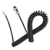 Radio Microphone Cable Replacement Female Hand Mic Cord with Prewired 4 Pin Connector for CB HAM Radio