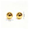 Exquisite Gold Hemisphere Stainless Steel Stud Earrings – Elegant, Versatile, High-End Style.
