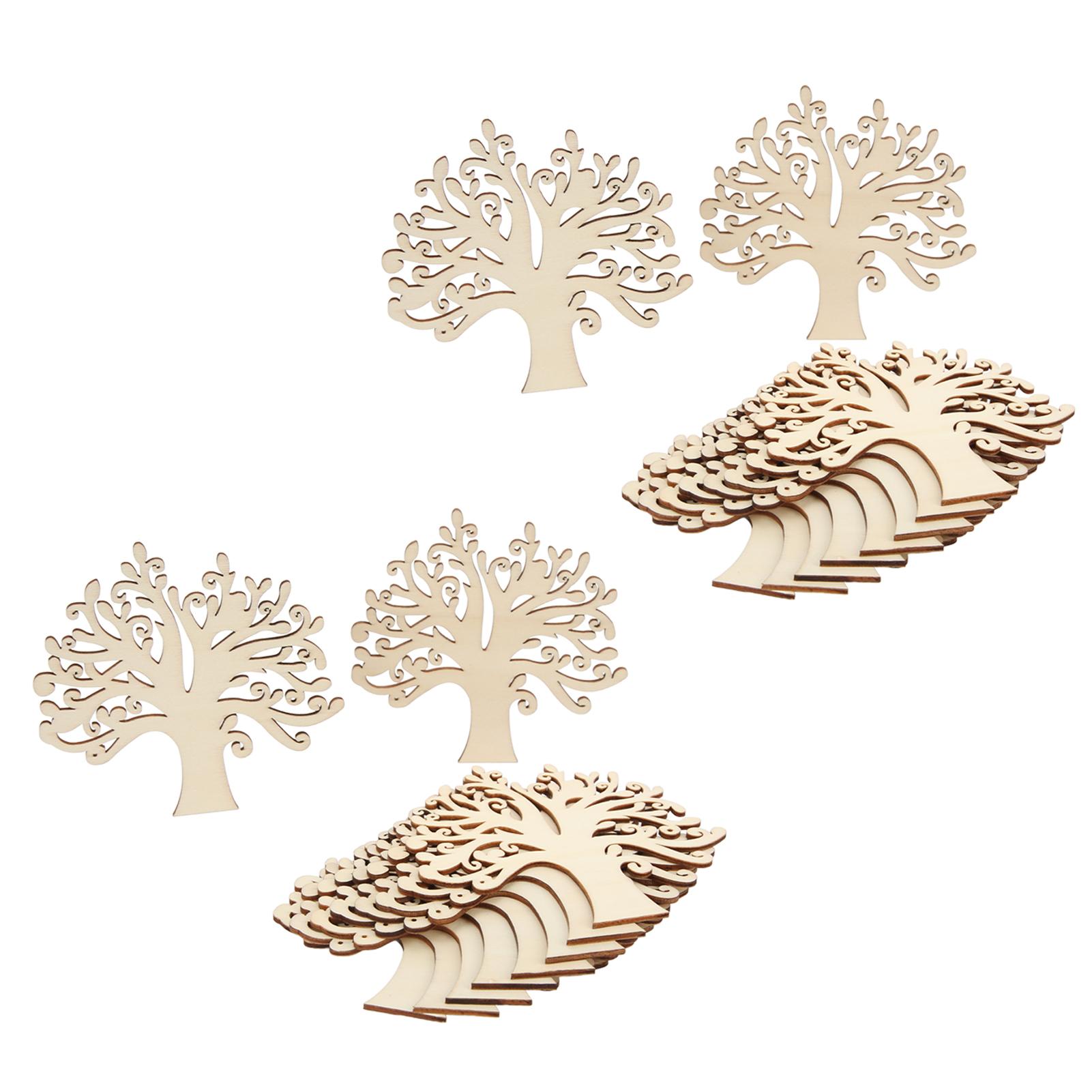 

20 шт. Деревянные чипсы в форме дерева Многоцелевые Более гладкие поверхности Уникальный внешний вид Деревянные чипсы для