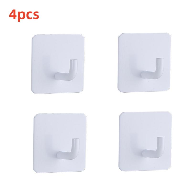 Punch-Free Wall Hooks Adhesive Towel Hanger Door Cloth Coat Holder Bathroom Kitchen Hardware Rack Bag Hook Organizer For Hanging