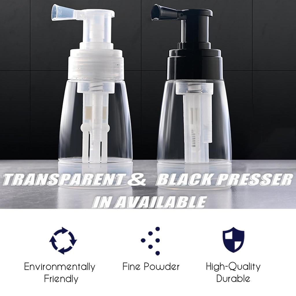 180ML Friseursalon Puder Sprühflasche Friseur Haarschnitt Talkum Nachfüllbarer Behälter Barbershop Styling Baby Werkzeuge Zubehör