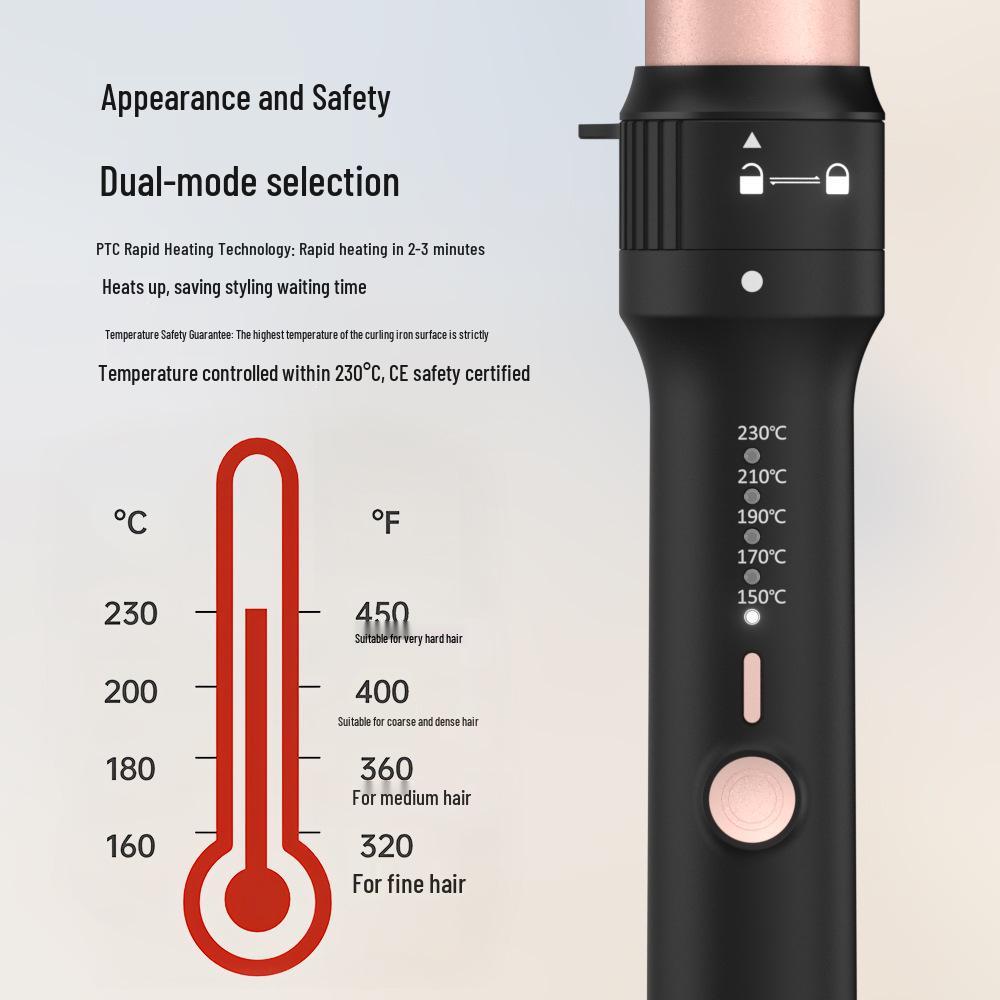 5-in-1 Multifunctional Curling Iron Head Set with Big Wave & Egg Roll Attachments