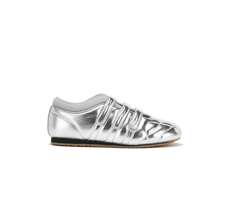 

Su Yinyin has the same fashionable essence~ three Velcro casual functions Mary Jane single shoes women s bowling shoes 35 серебряный