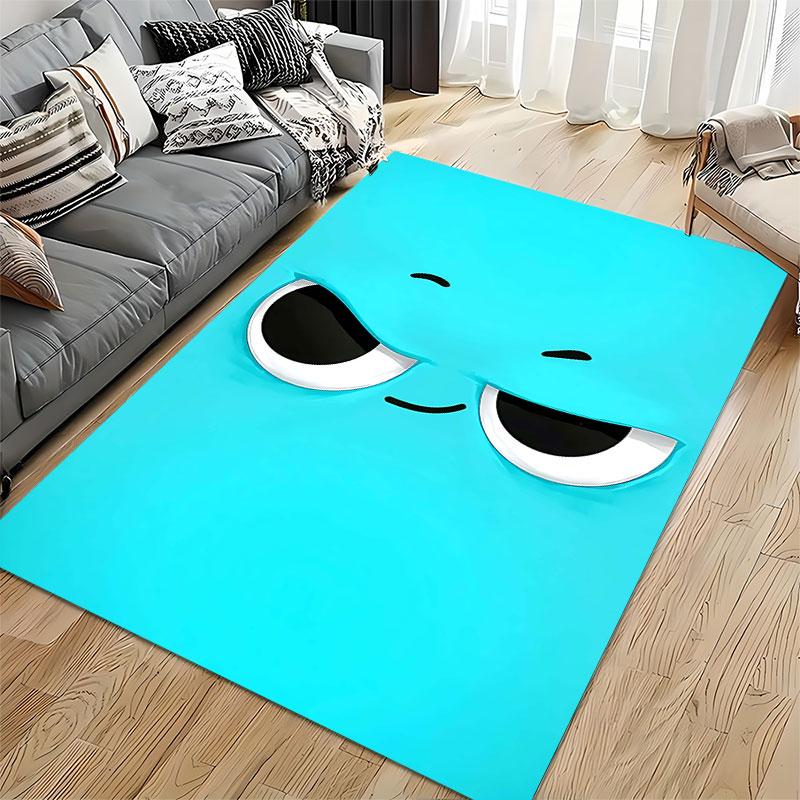 Mischievous Blue Face Pattern suitable as a non-slip mat for the living room or bedroom sofa