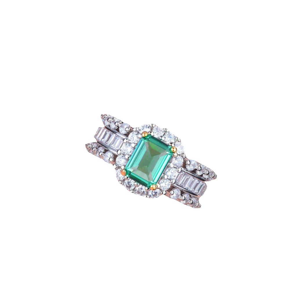 Recommend The Same Noble Luxury Imitation Emerald Ring, Luxury Inlaid With Diamond Rings For Women