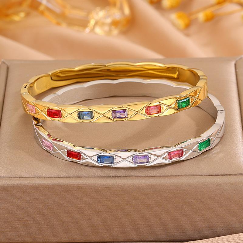Scratched Light Luxury Colorful Opening Female Irregular Internet Celebrity Ing Style All-match Bracelet
