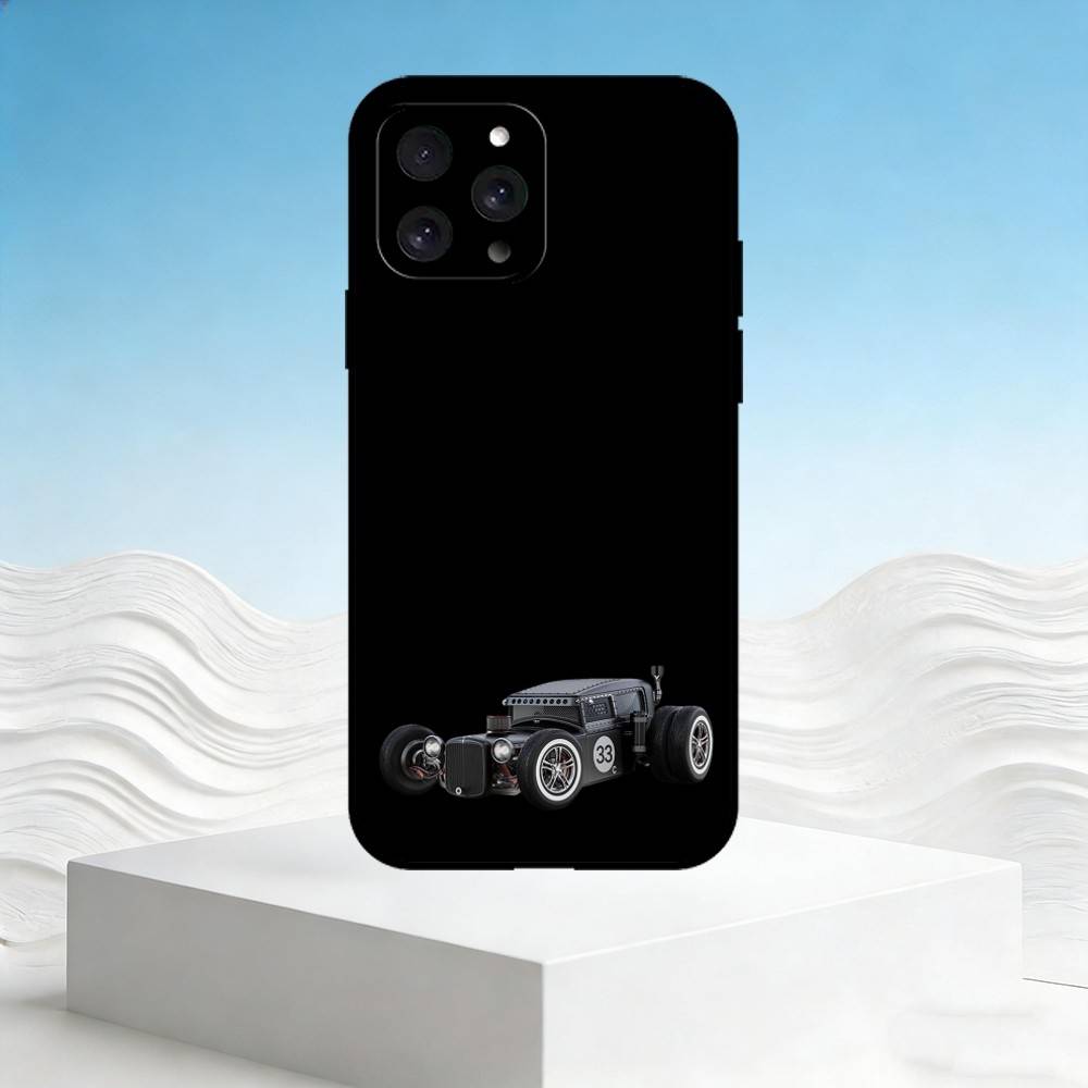 

R-Ретрофутуризм Чехол для телефона Для iPhone 17,16,15,14,13,12,11 Plus,Pro Max,SE4 Мягкий силикон Черный чехол iPhone11PROMAX