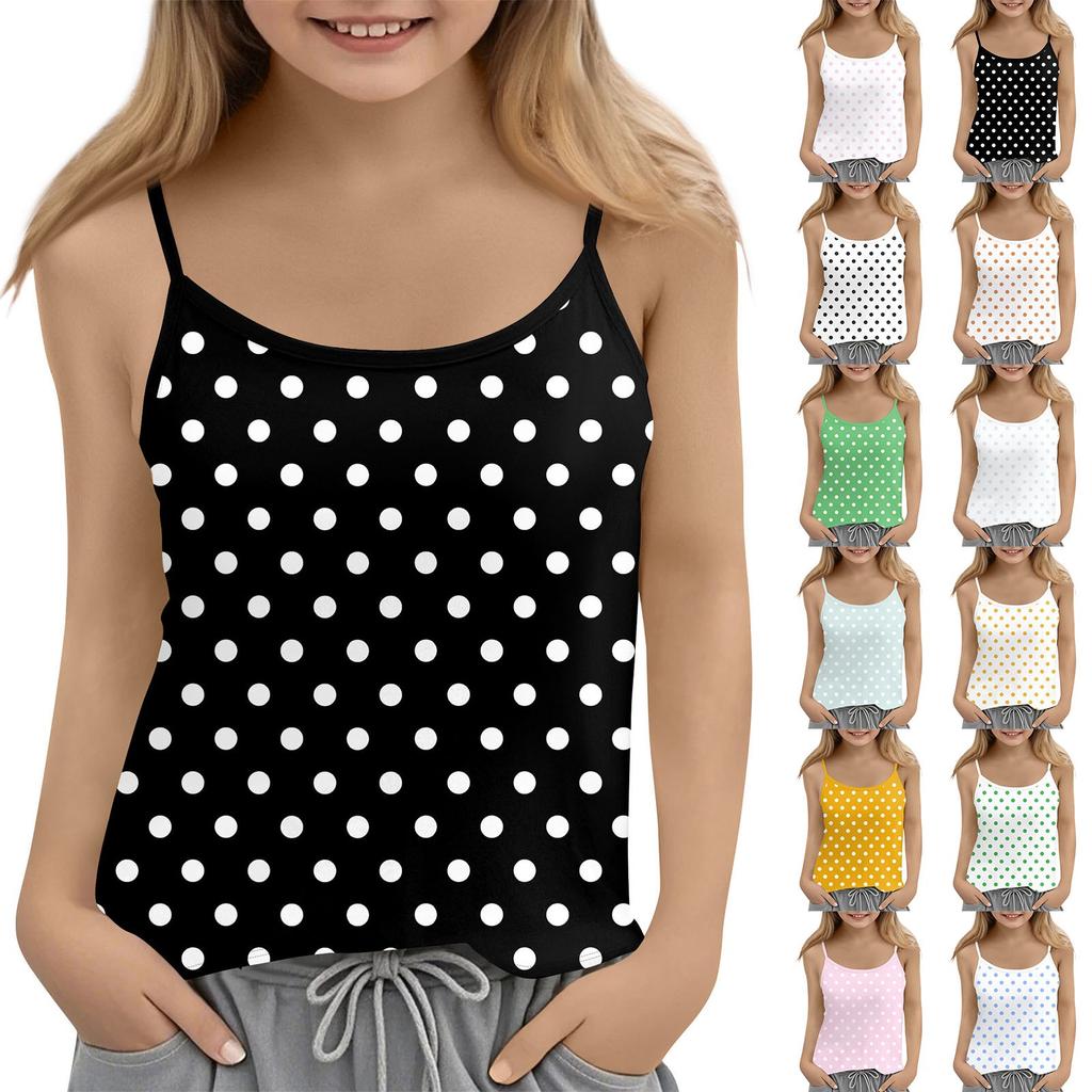 Girls Camisole Children's Comfortable Breathable Dance Printed Vest