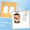 1 Box 45pcs Sublimation Dog Tag Blanks with Chain Heat Transfer Double Sided Sublimation Keychain Blanks for DIY Craft