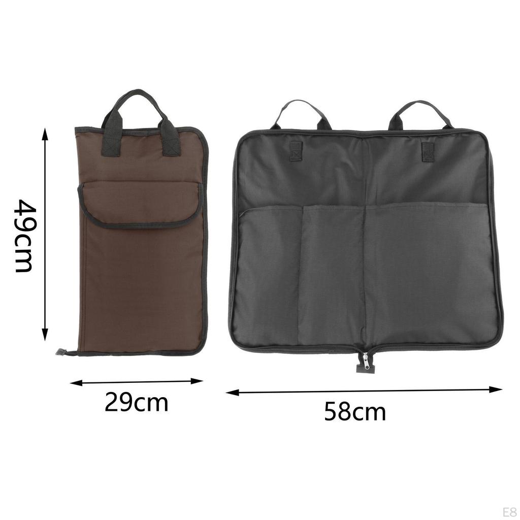 Bag 4-12 Pairs s Mallets Brushes Percussion Detachable Shoulder Strap