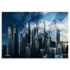 Canvas Print Geometric City Blue
