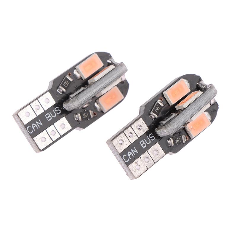 2PCS T10 LED Small Bulbs Canbus 5630 8SMD 12V 8000K License Plate Lamp Car Map Dome Lights Parking Light Auto Signal Lamp