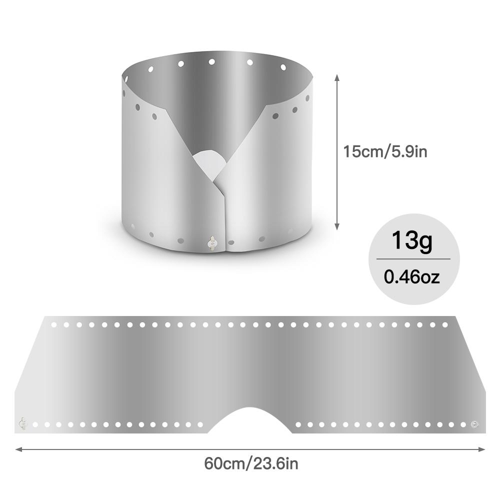 

Ультралегкий ультратонкий титановый ветрозащитный экран для кемпинга на открытом воздухе, высота экрана 15 см, 19 см, ветрозащитная пластина windshieldalcohol