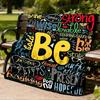 1pc Inspirational Quotes Print Outdoor Blanket, Lightweight Polyester,