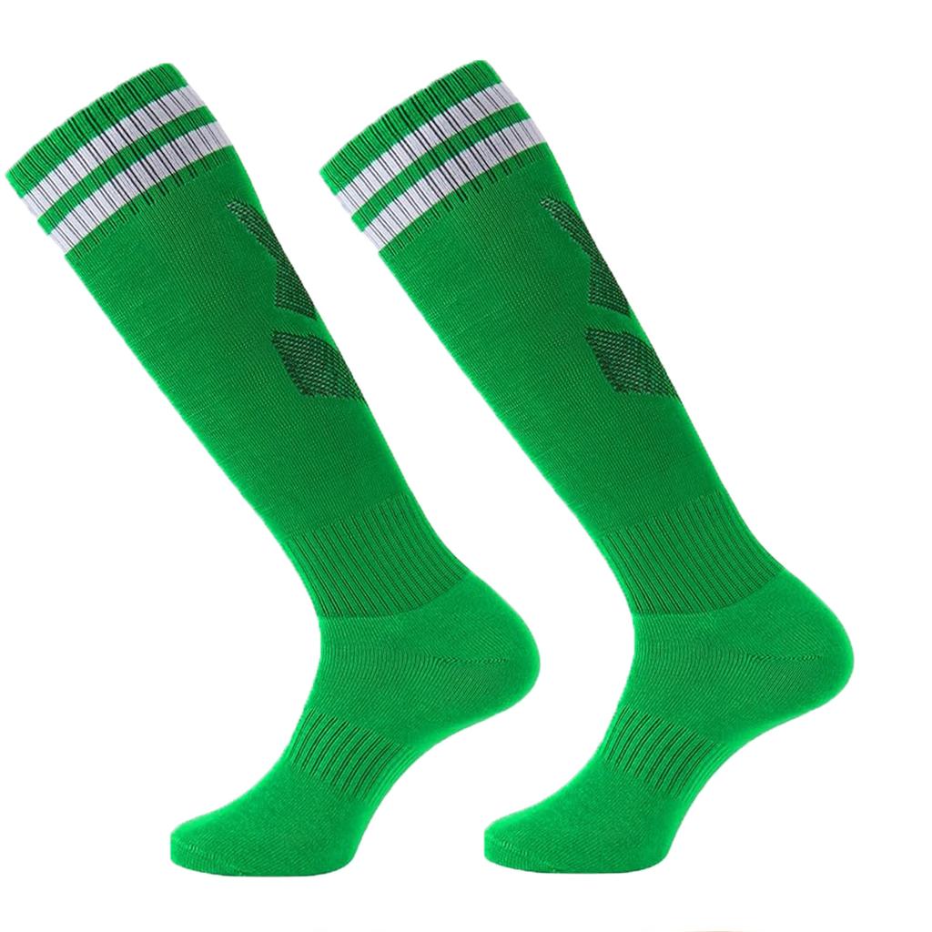 1Pair Soccer Socks Stripe Knee High Softball Baseball Team Sports Socks Breathable Football Socks for Men Women