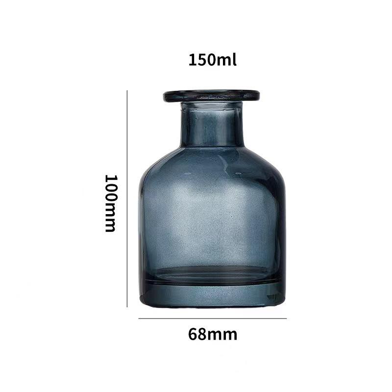 100ml Matte Black Aroma Diffuser Bottle with Free Glass Sample in Multi-color, Flameless Design