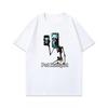 2025 Summer New  Quirky Short-sleeved Abstract Skull Printed T-shirt and Casual  Women T Shirt