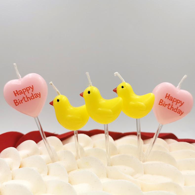 Animal Chicken Love English Letter Birthday Candle Creative HAPPYBIRTHDAY Happy Birthday Candle