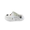 Crush Clog EVA Bear Buttons Fashionable and Versatile Comfortable Casual Hole Shoes Unisex White