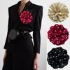 Elegant Fabric Flower Brooch 13cm Size Pearl Badge Corsage New Brooch Pin  Clothing Accessories