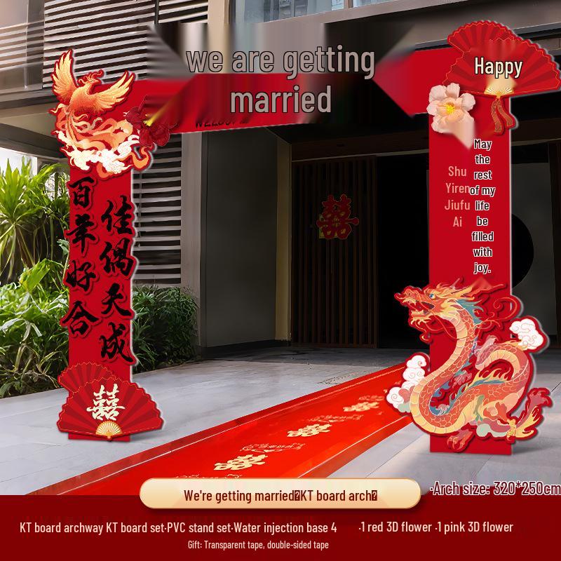 Wedding Welcome Arch and Floral Stand for Outdoor Event Décor