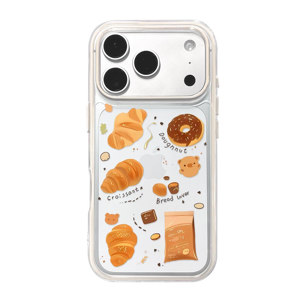Croissant suitable for anti-drop iPhone17 mobile phone case spring Huawei OPPO contrasting color vivo Apple 16promax