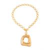 Ingemark Punk Irregular Square Hollow Out Pendant Chokers Necklace Women Trendy Simple OT Buckle Thick Chain Jewelry Accessories