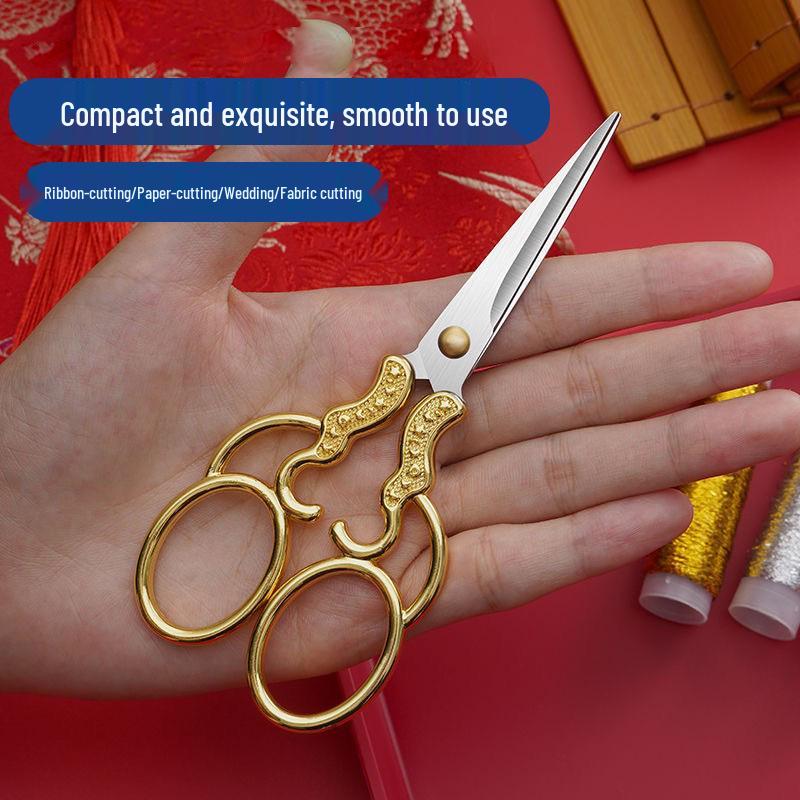 Retro Stainless Steel Embroidery Scissors: Exquisite Cross Stitch & Tailor Tool