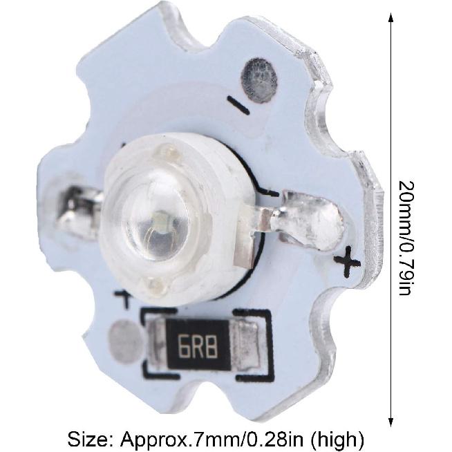 Hyuduo 1W 5V LED Chip Bulb, Light Beads 200lm Brightness High Bead Light Source Chip with Aluminum Plate for Floodlight, Pack of 25(Pure White