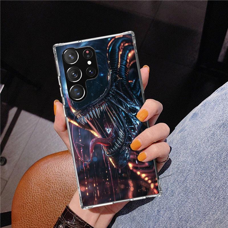 Cool A-Alien X-Xenomorph Phone Case For Samsung Galaxy S24 S25 Edge S26 Ultra S23 S22 S21 Plus S20 FE + Personalized Print Cover