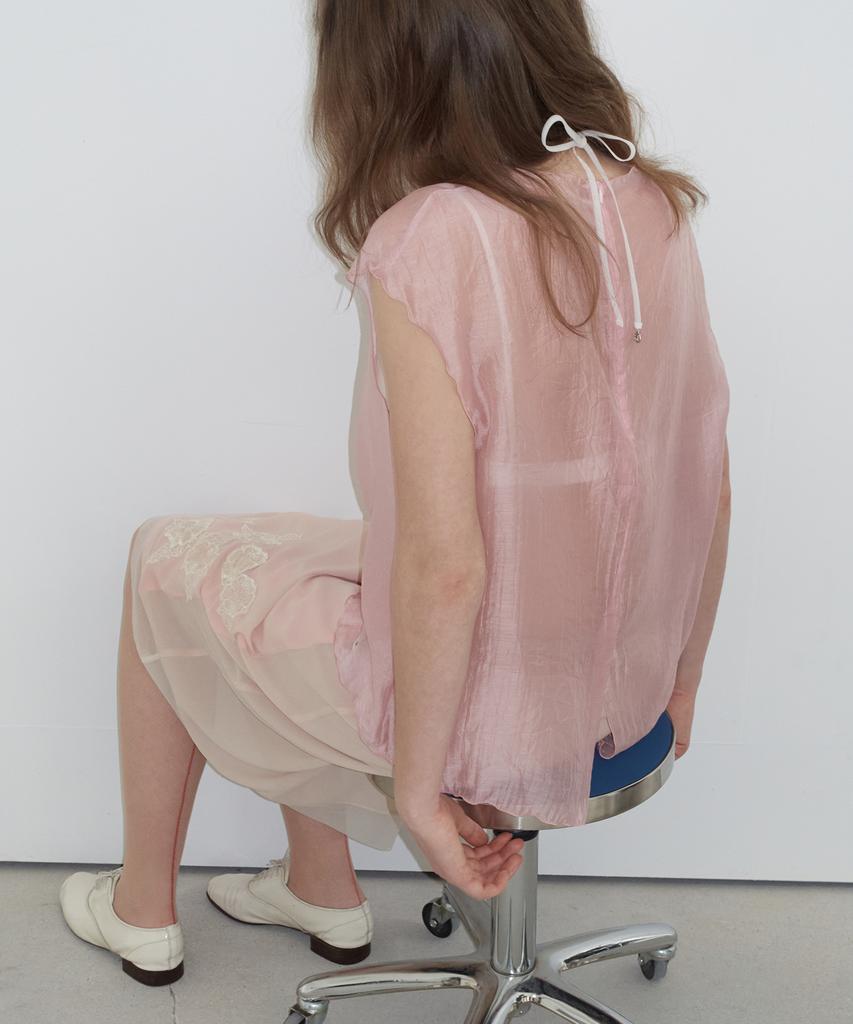 Obeodyupeulleeo Layered Flower Skirt_Beige
