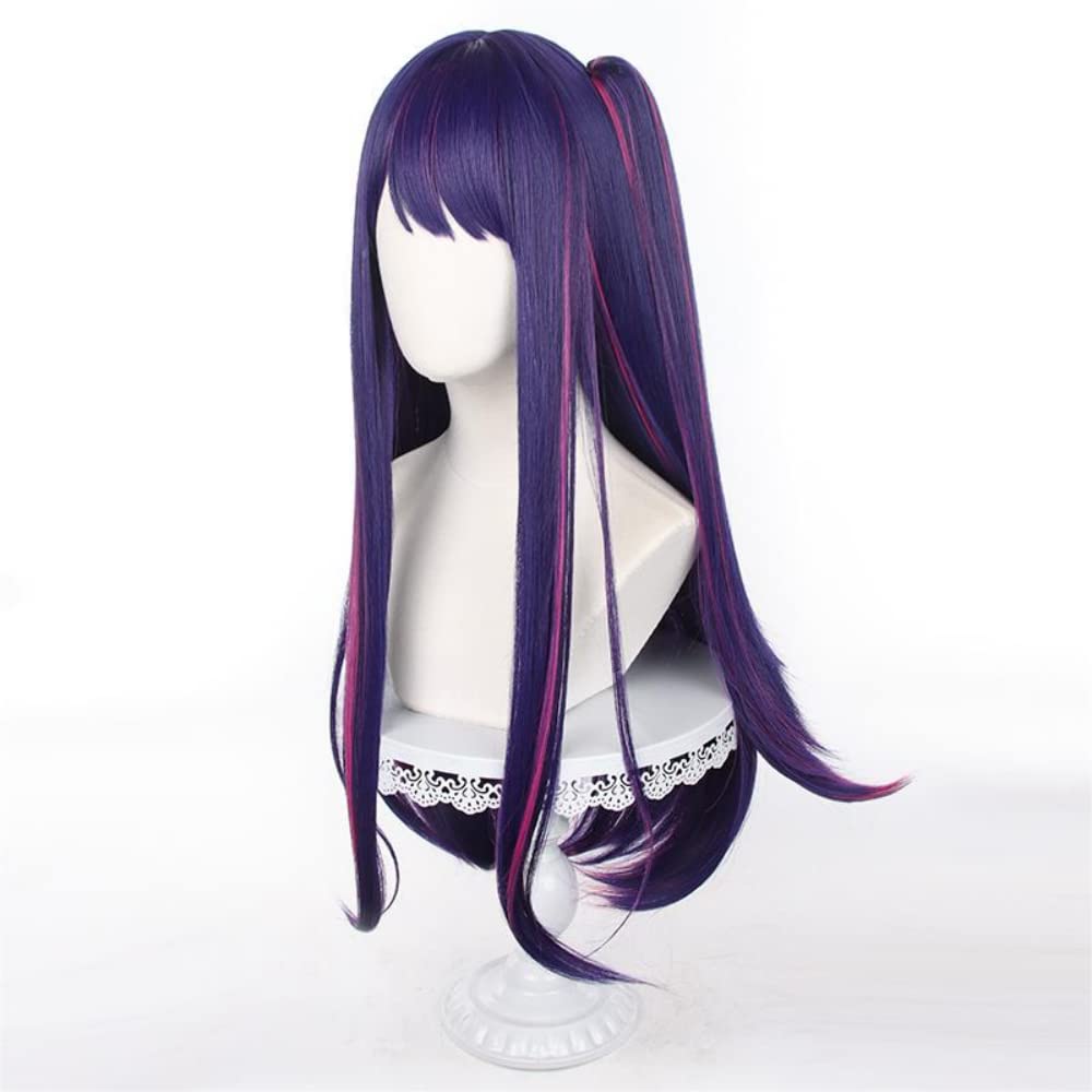Eileen Oshi no Ko Hoshino Eye Wig, Heat Resistant, Anime, Halloween, Christmas, Disguise Wig, School Festival, Includes Net