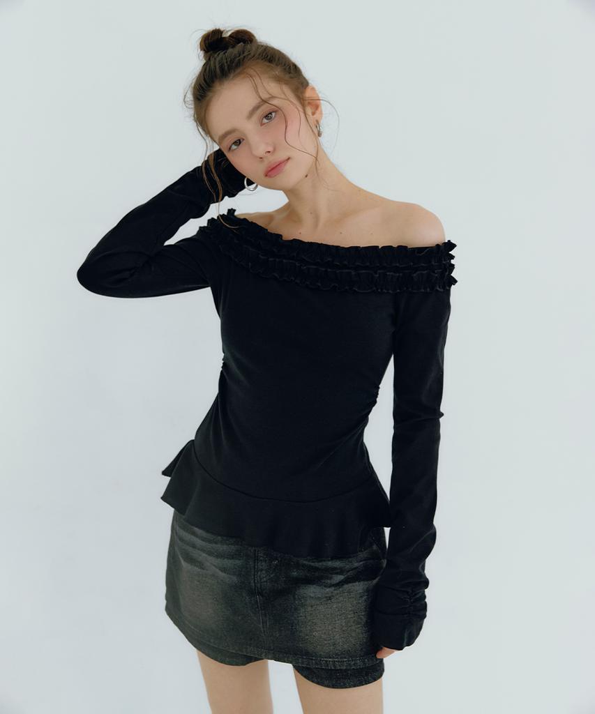 MICANE Minnie Off-Shoulder Frill Tee