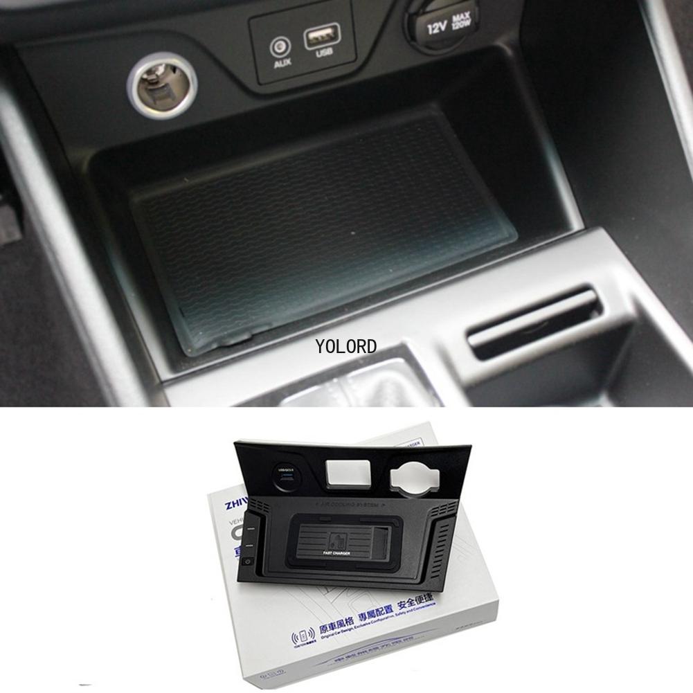 Qi-Wireless-Ladegerät 15W Schnellladefunktion für Mobiltelefone, Ladepanel für Hyundai Tucson 2015-2018