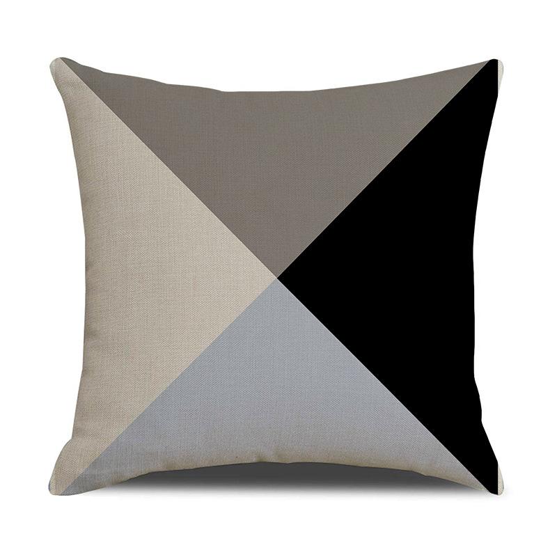 New Black and White Letter Pillowcase Office Sofa Living Room Decoration Linen Cushion