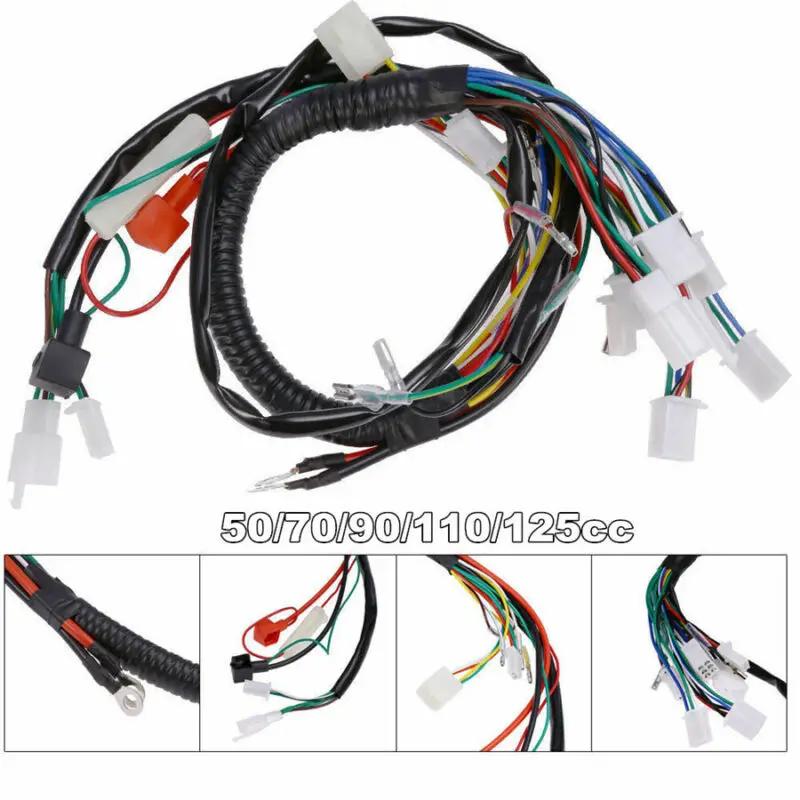 Universal Motorcycle Electric Wiring Harness Accessories For Chinese ATV UTV Quad 4 Wheeler 50/70/90/110cc/125cc China Mainland